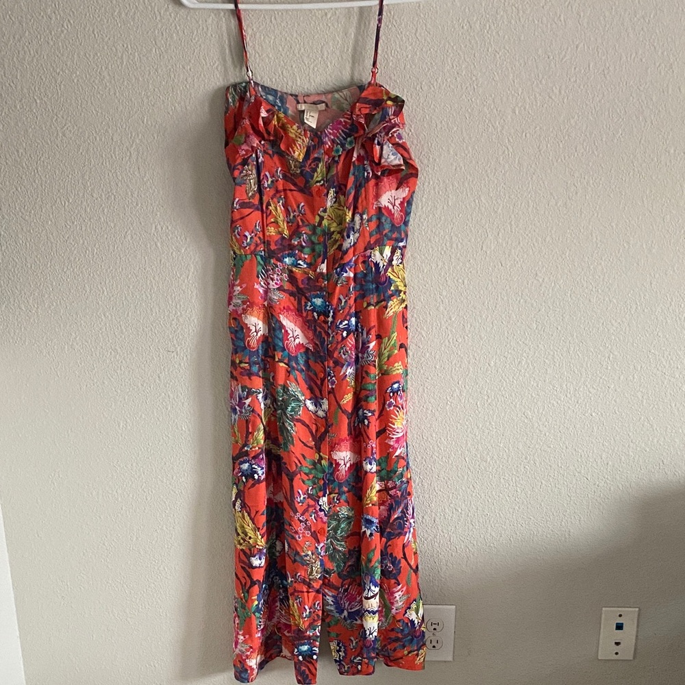 H&M Multicolor Floral Button Up Dress